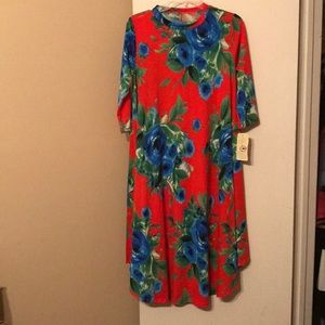 Zadie B’s Red floral midi dress NWT M